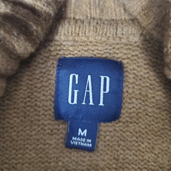 Gap Womens Camel Brown Turtleneck Sweater Dress Cotton Blend Size M Relaxed Fit - Picture 3 of 8